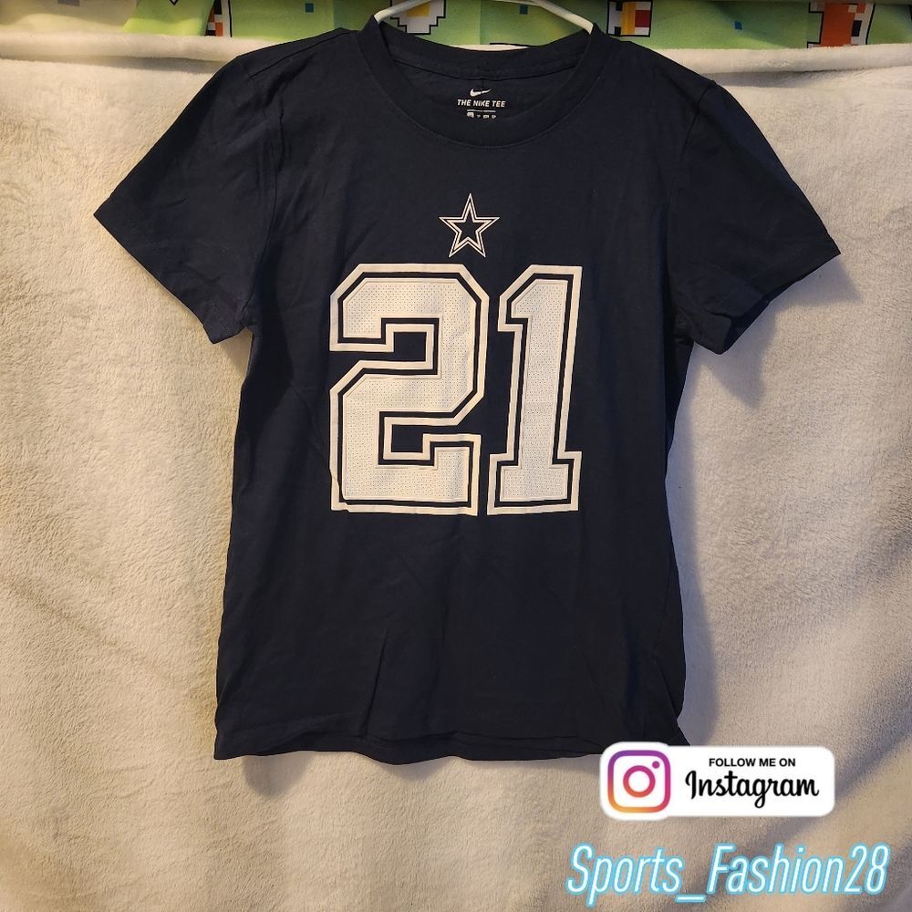 Nike Dallas Cowboys Ezekiel Elliott #21 Player Pride T-Shirt Womens XS
